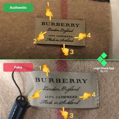 burberry scarf fake tag|Burberry scarf real.